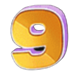lucky dumbbells number 9 symbol