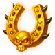 lucky lil devil skull horseshoe symbol