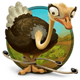meerkat misfits ostrich symbol
