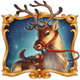 merry xmas raindeer symbol