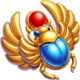 mummy coins scarab symbol