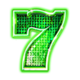 neon wheel 7s seven green symbol