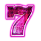 neon wheel 7s seven pink symbol