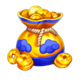 panda dinero gold symbol