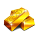 piggy bank stash gold bars symbol