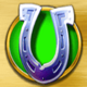 rainbow riches drops of gold horseshoe symbol