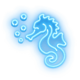 sam on the beach seahorse symbol