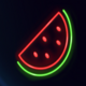 sizzling neon jackpot melon symbol