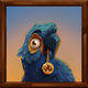 skulls up parrot symbol