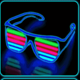 spinning lights glasses symbol