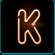 spinning lights k symbol