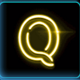 spinning lights q symbol