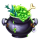 spooky skull cauldron symbol