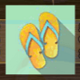 summer holidays slippers symbol