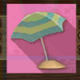 summer holidays umbrella symbol