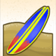 surf paradise surfboard symbol