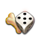the dog house dice show bone symbol