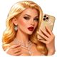 the queen of social media woman symbol