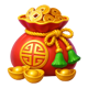 tiger king fortune money bag symbol