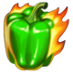 triple money jackpot spicy capsicum green symbol
