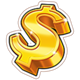triple seven flames of craze dollar symbol