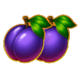 volcano golden coins plum symbol