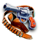 wild west revolver gun symbol