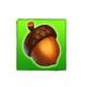 wood luck acorn symbol