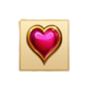 wood luck heart symbol