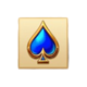wood luck spade symbol