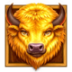 3 buffalos fireshoe wild symbol