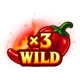 hot and spicy chili rush red wild symbol