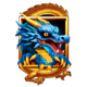 mystical dragons blue wild symbol
