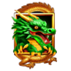 mystical dragons green wild symbol
