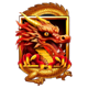 mystical dragons red wild symbol
