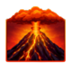 volcano golden coins wild symbol