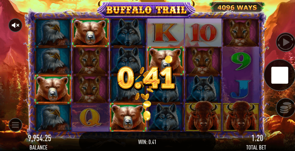 buffalo trail slot free spins feature
