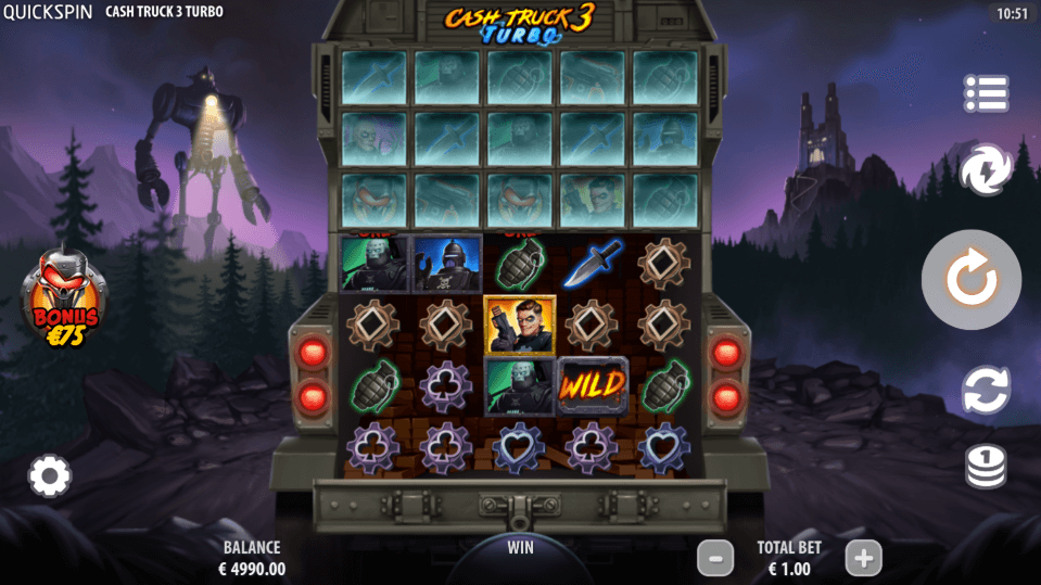 Cash 3 Truck Turbo Free Spins Wins