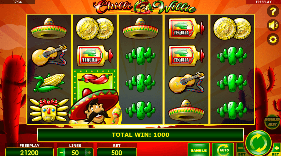 chilli willie amatic industries free spins