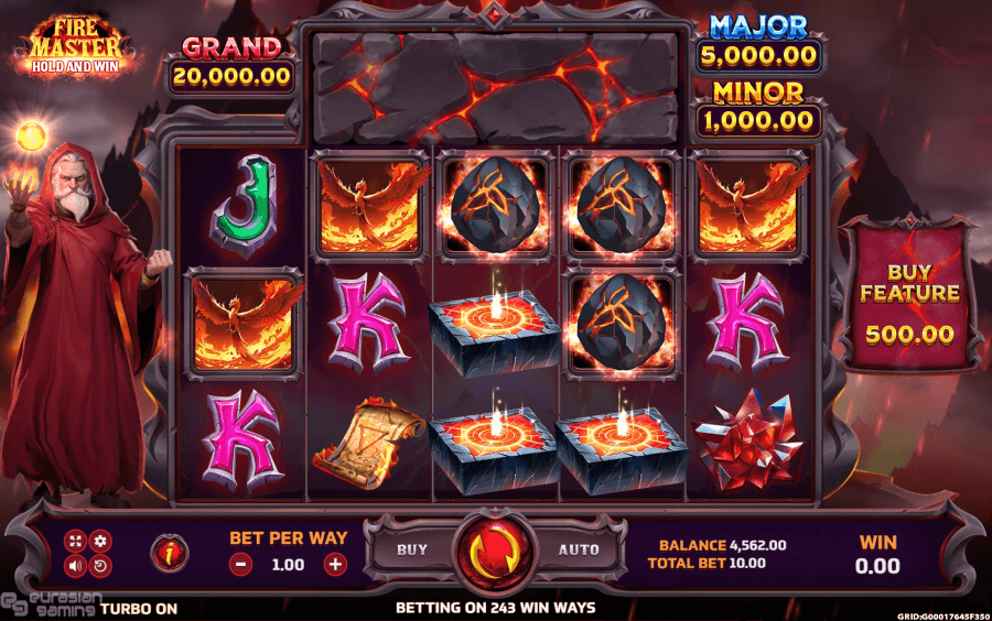 eurasian gaming fire master hold and win tableau