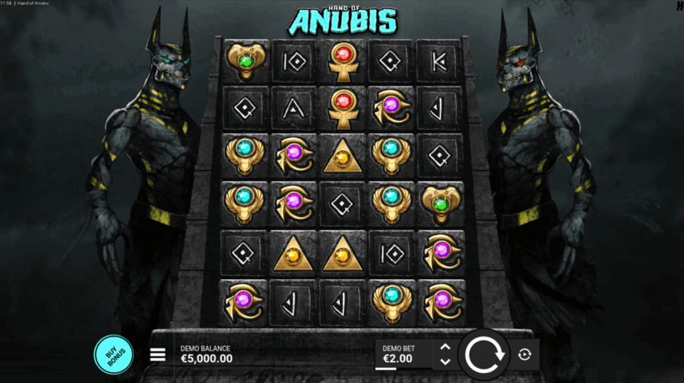 hand of anubis hacksaw gaming free spins spinmybonus