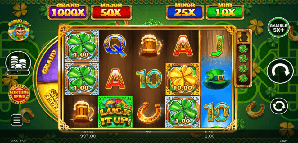 luck it up slot base round