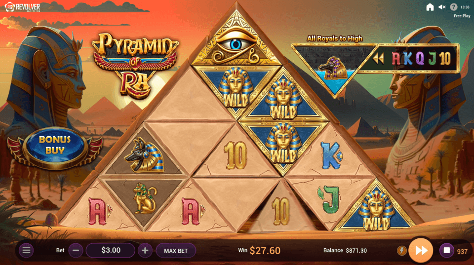 pyramid of ra slot wild symbols
