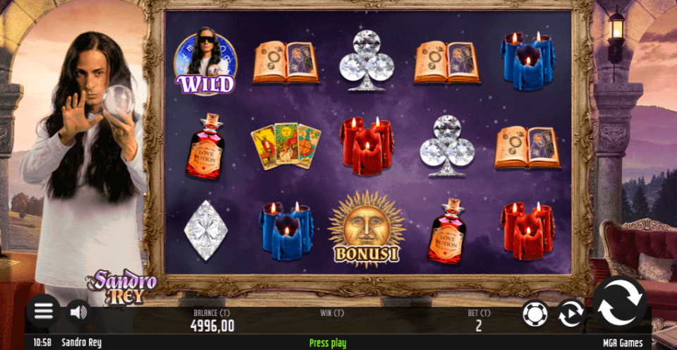sandro rey slot base game